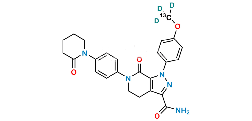 Apixaban Api Structure Apixaban 13C D3 - API Impurities - Alentris Research Pvt. Ltd.