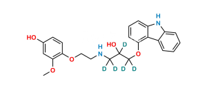 4 Hydroxy Phenyl Carvedilol D5