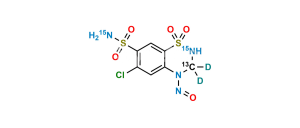 4-Nitroso Hydrochlorothiazide-13C,15N2,d2