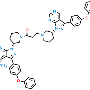 Ibrutinib Addition Adduct with (R)-1-(3-(4-Amino-3-(4-phenoxyphenyl)-1H-pyrazolo[3,4-d]pyrimidin-1-yl)piperidin-1-yl)