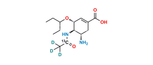 Oseltamivir Acid 13C D3