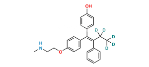 (Z)-4-Hydroxy-N-Desmethyl Tamoxifen D5